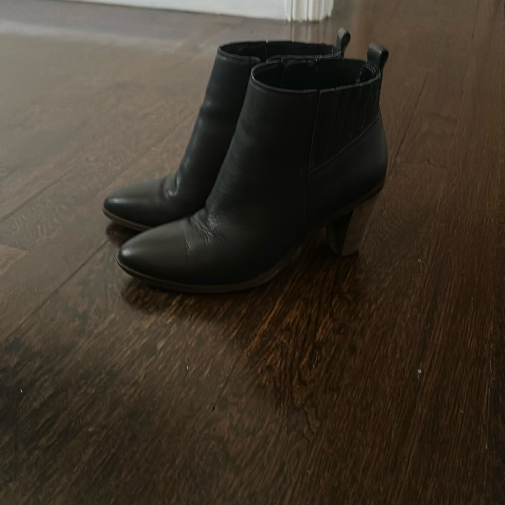 Lucky Brand Leather Nesly Ankle Boots - Black
